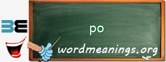 WordMeaning blackboard for po